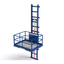 Fixed vertical guide rail elevators hydraulic warehouse cargo lift price